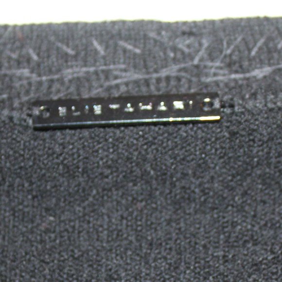 Elie Tahari Cashmere Black Cardigan crew neck with Crystal neck Decoratio size M - Picture 6 of 9
